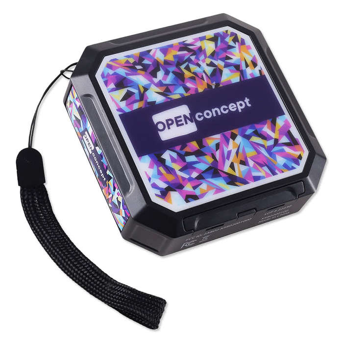 Full Color Solr 10,000 mAh Power Bank and Flashlight - Black