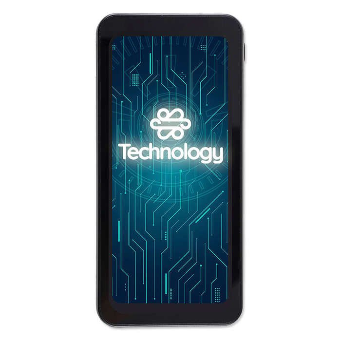 Full Color PowerGlow Illuminating 10,000 mA Wireless Power Bank - Black