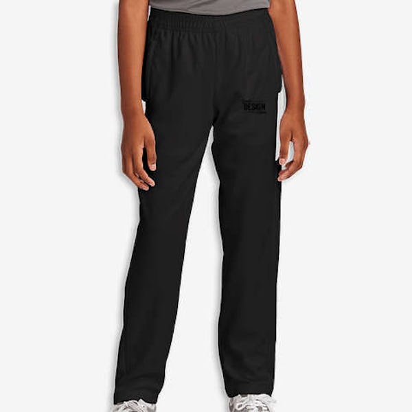 Sport-Tek Youth Recycled Travel Warm-Up Pant - Black / White