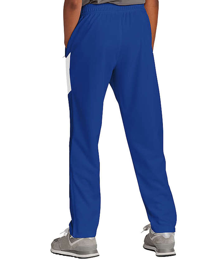 Sport-Tek Youth Recycled Travel Warm-Up Pant - Black / White 4 Sport-Tek Youth Recycled Travel Warm-Up Pant - Black / White