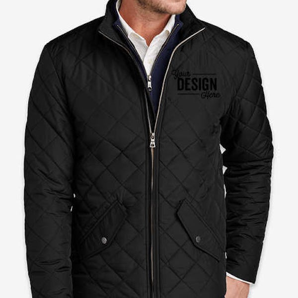 Brooks Brothers Quilted Soft Shell Jacket - Deep Black