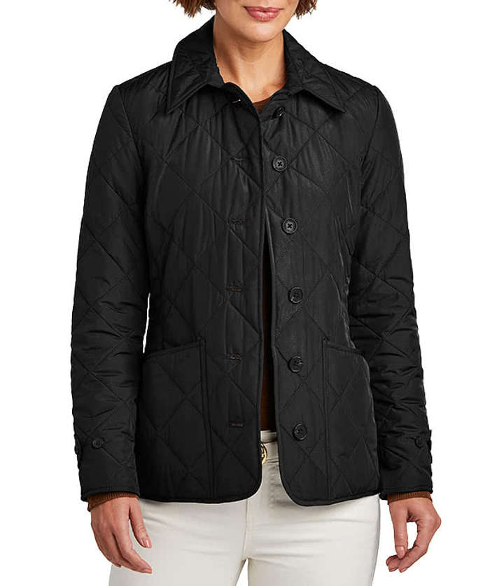 Brooks Brothers Women's Quilted Soft Shell Jacket - Night Navy 4 Brooks Brothers Women's Quilted Soft Shell Jacket - Night Navy