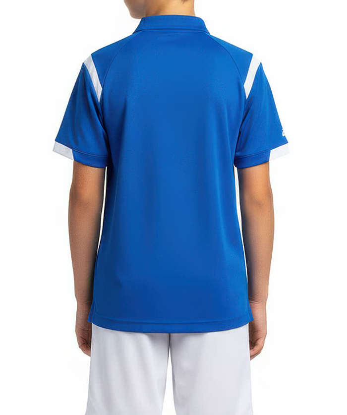 Badger Sport Youth On the Rise Odor-Resistant Performance Polo - Royal / White