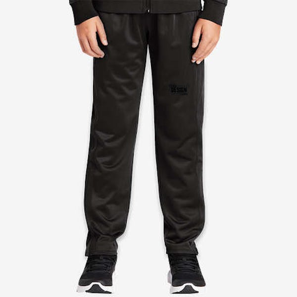 Sport-Tek Youth Tricot Tapered Warm-Up Pant - Black