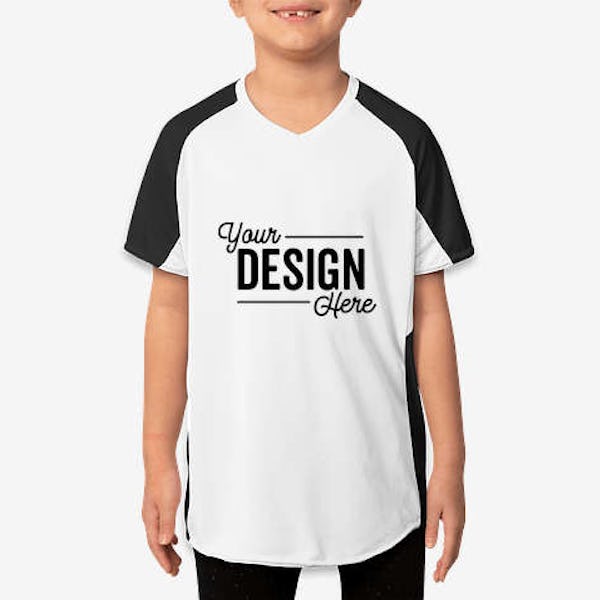 Augusta Youth Girls Cutter Jersey - White / Black