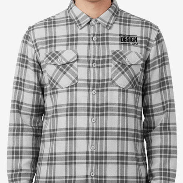 Burnside Quilted Flannel Jacket - Grey Steel
