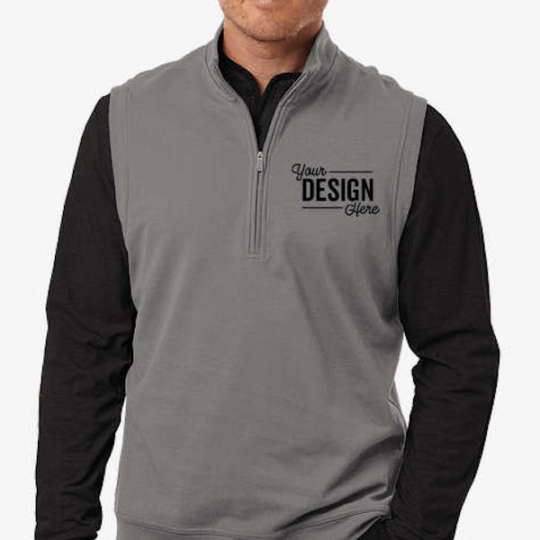 Adidas Club Recycled Quarter Zip Vest - Grey Three