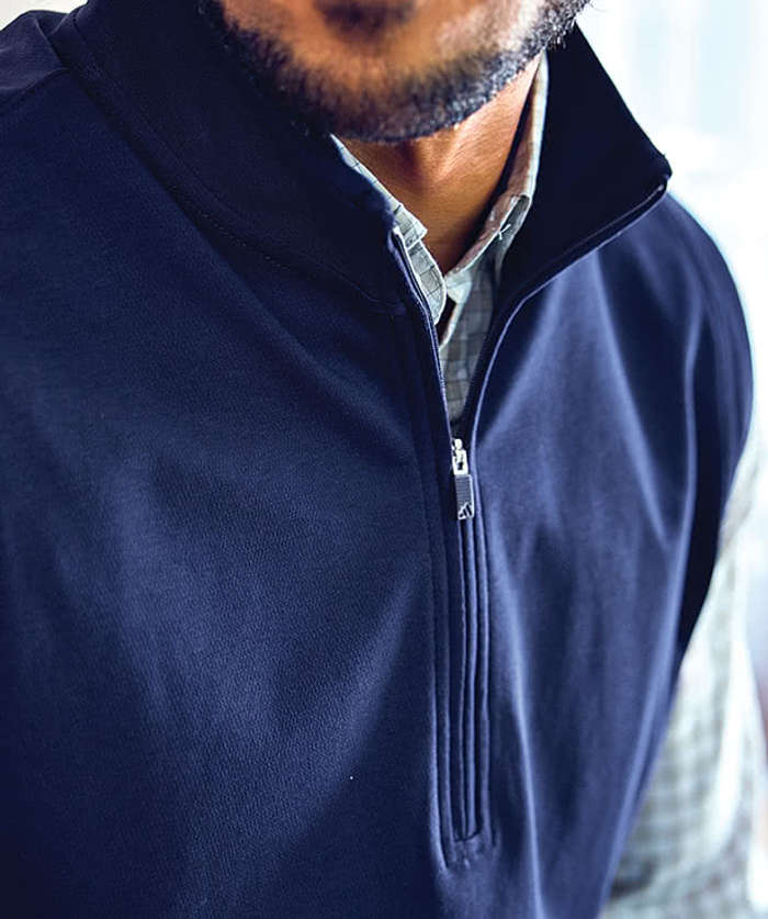 Adidas Club Recycled Quarter Zip Vest - Grey Three