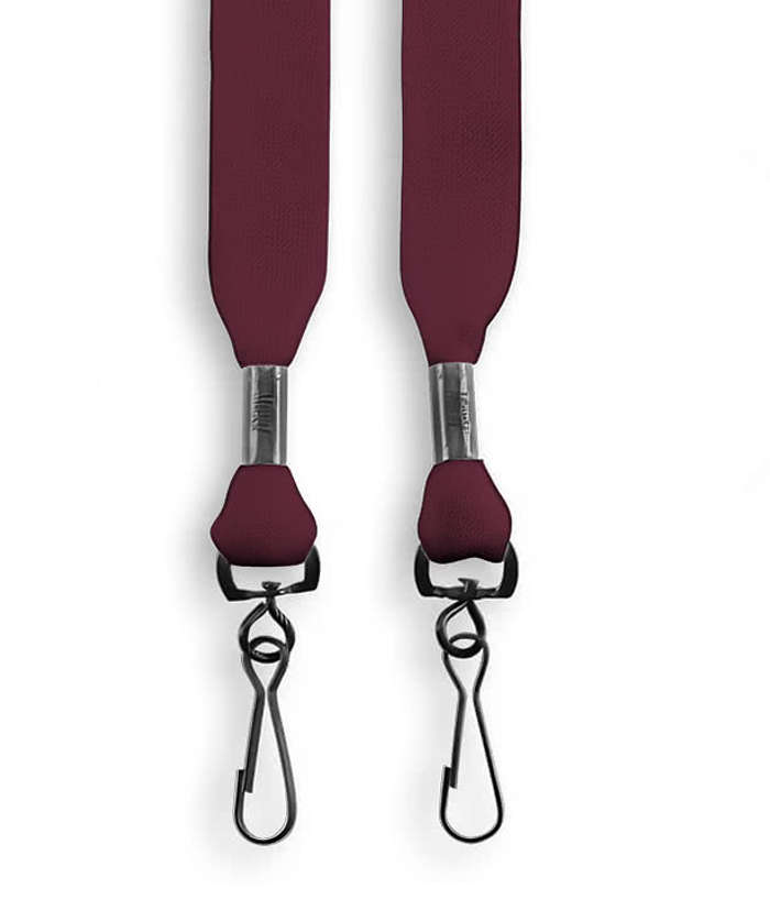 3/4" Cotton Double Swivel Hook Lanyard - White