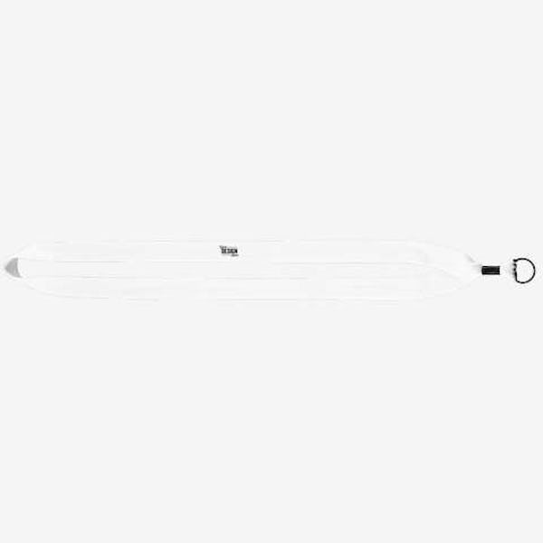 3/4" Cotton Lanyard with Metal Crimp and Split-Ring - White