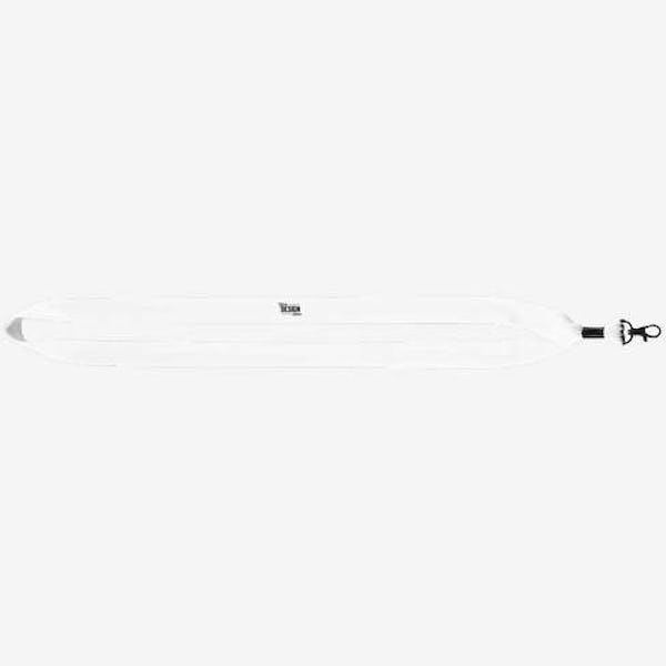 3/4" Cotton Lanyard with Black Metal Lobster Claw - White