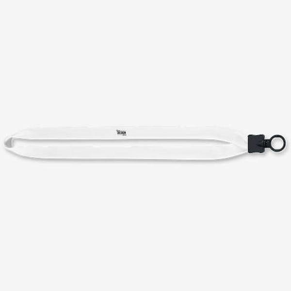 3/4" Cotton Lanyard with Plastic O-Ring and Clamshell - White