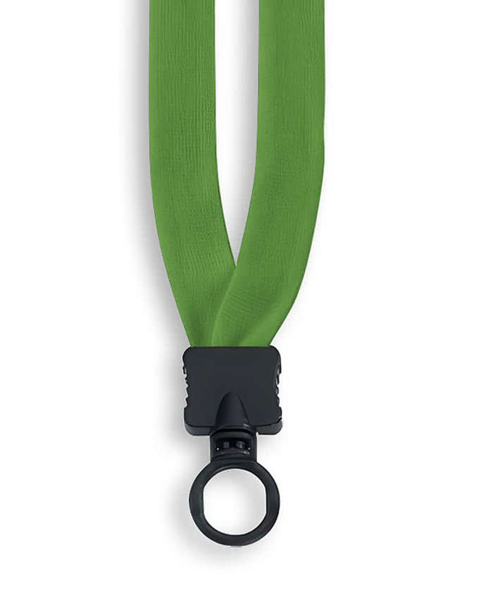 3/4" Cotton Lanyard with Plastic O-Ring and Clamshell - White