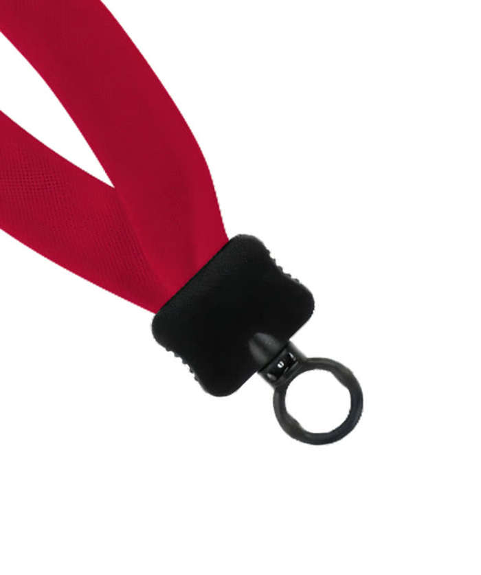 3/4" Cotton Lanyard with Plastic O-Ring and Clamshell - White