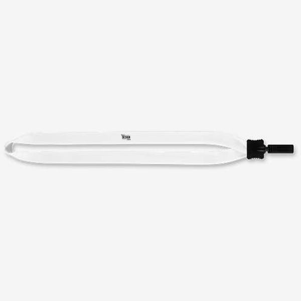 3/4" Cotton Lanyard with Plastic Clamshell and Bulldog Clip - White