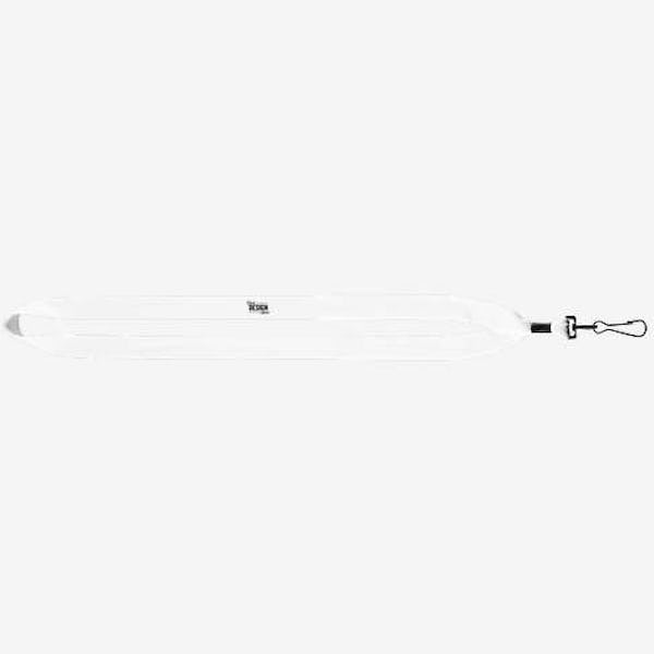 3/4" Cotton Lanyard with Metal Crimp and Swivel Snap Hook - White