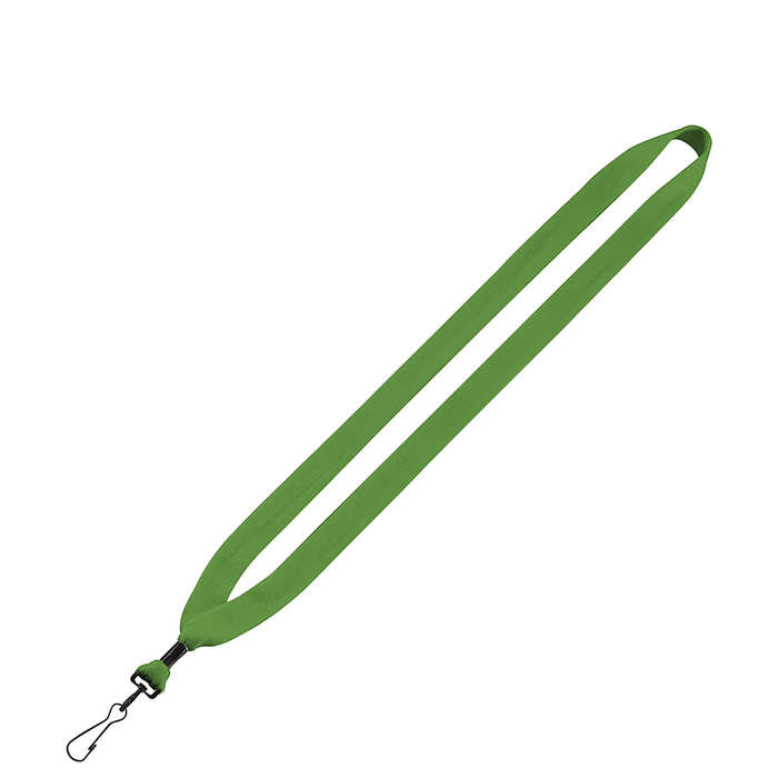 3/4" Cotton Lanyard with Metal Crimp and Swivel Snap Hook - White