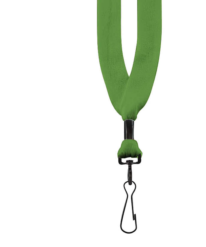 3/4" Cotton Lanyard with Metal Crimp and Swivel Snap Hook - White 3 3/4" Cotton Lanyard with Metal Crimp and Swivel Snap Hook - White