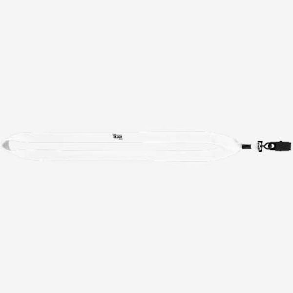 3/4" Cotton Lanyard with Metal Crimp and Bulldog Clip - White