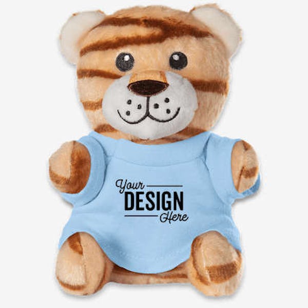 6" Little Buddy Tiger Plush Animal - Light Blue