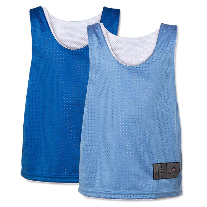 Augusta Youth Mesh Reversible Pinnie - Scarlet / White