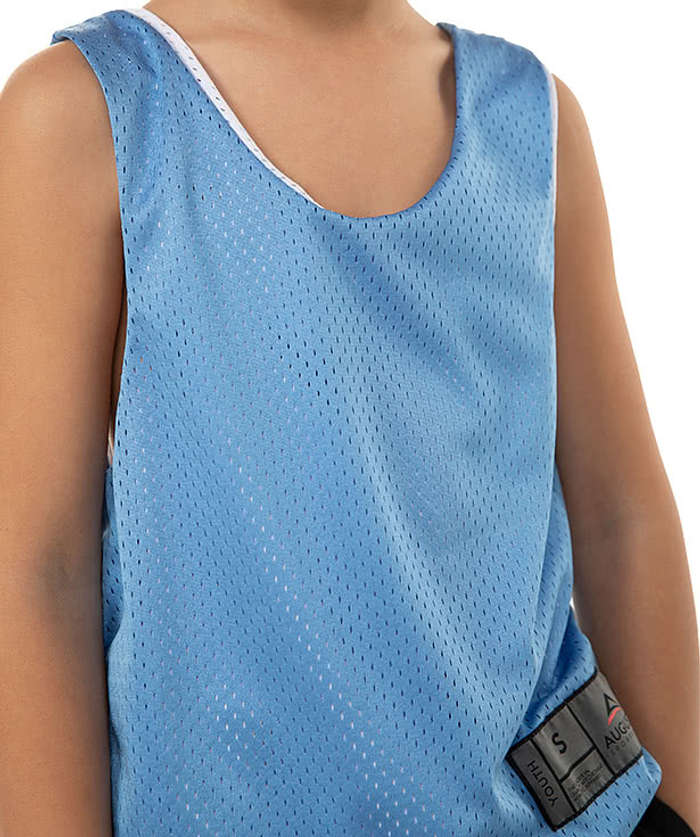 Augusta Youth Mesh Reversible Pinnie - Scarlet / White