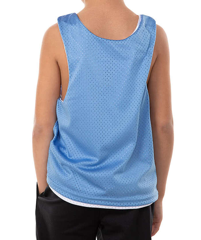Augusta Youth Mesh Reversible Pinnie - Scarlet / White