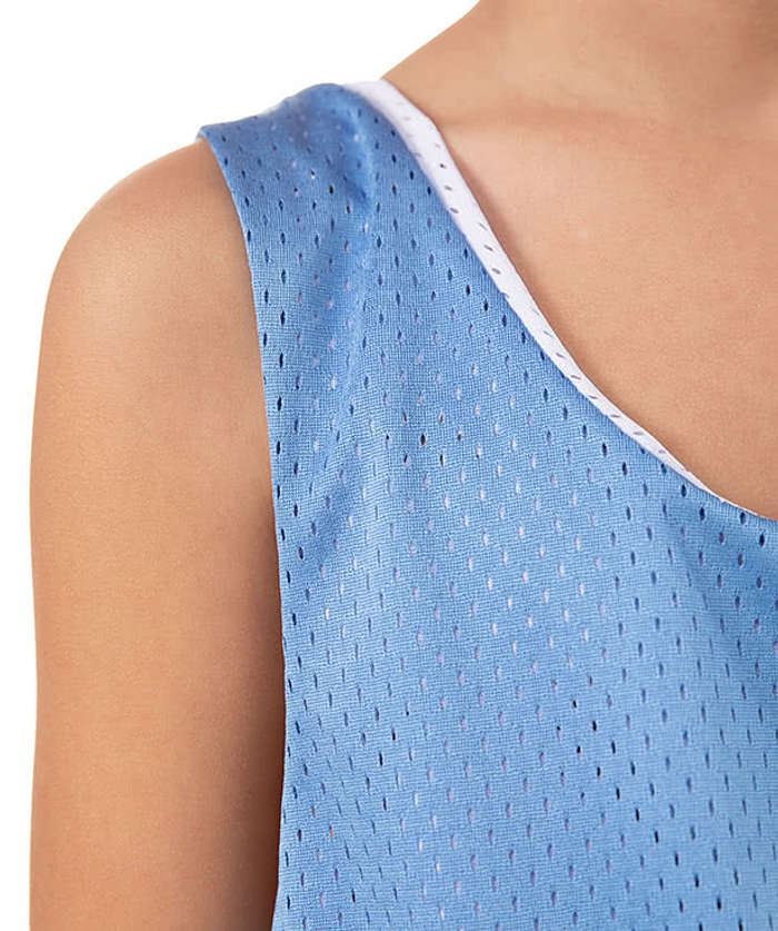 Augusta Youth Mesh Reversible Pinnie - Scarlet / White