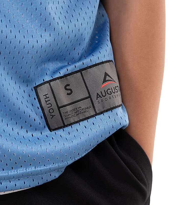 Augusta Youth Mesh Reversible Pinnie - Scarlet / White