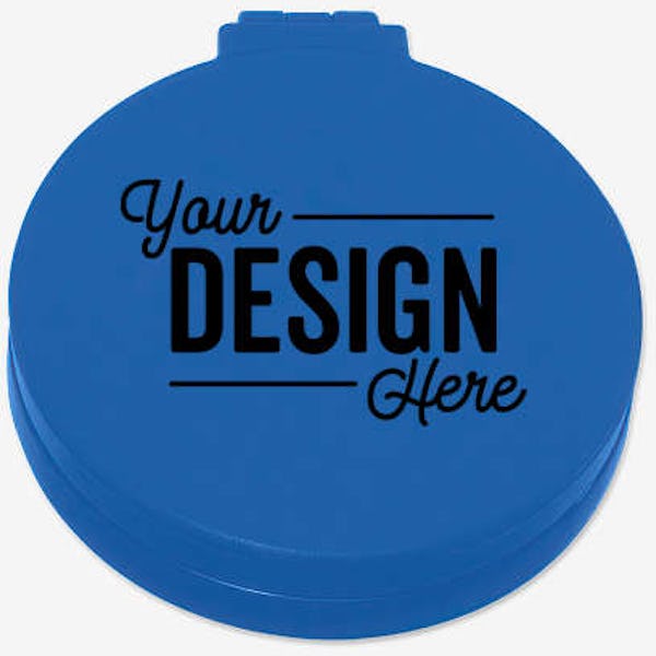 Full Color Brush and Mirror Compact - Blue
