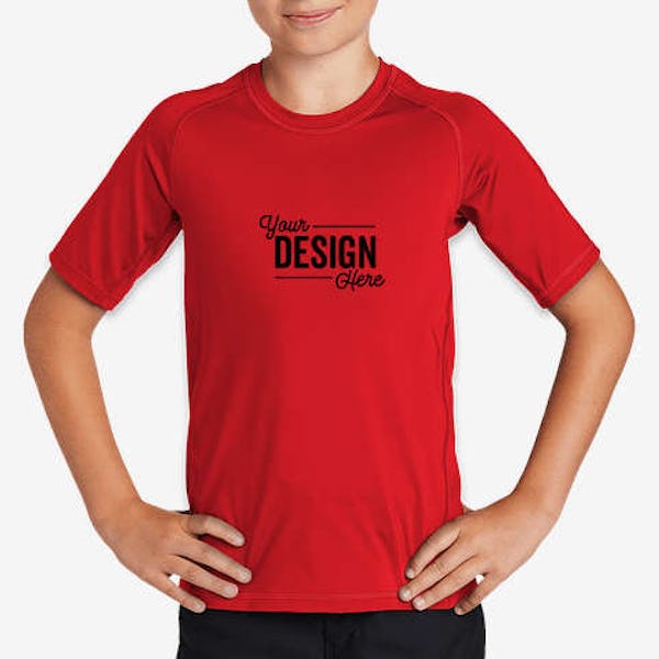 Sport-Tek Youth Rash Guard Shirt - True Red