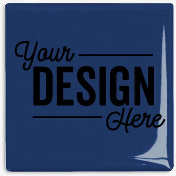 2" Square Button - Navy
