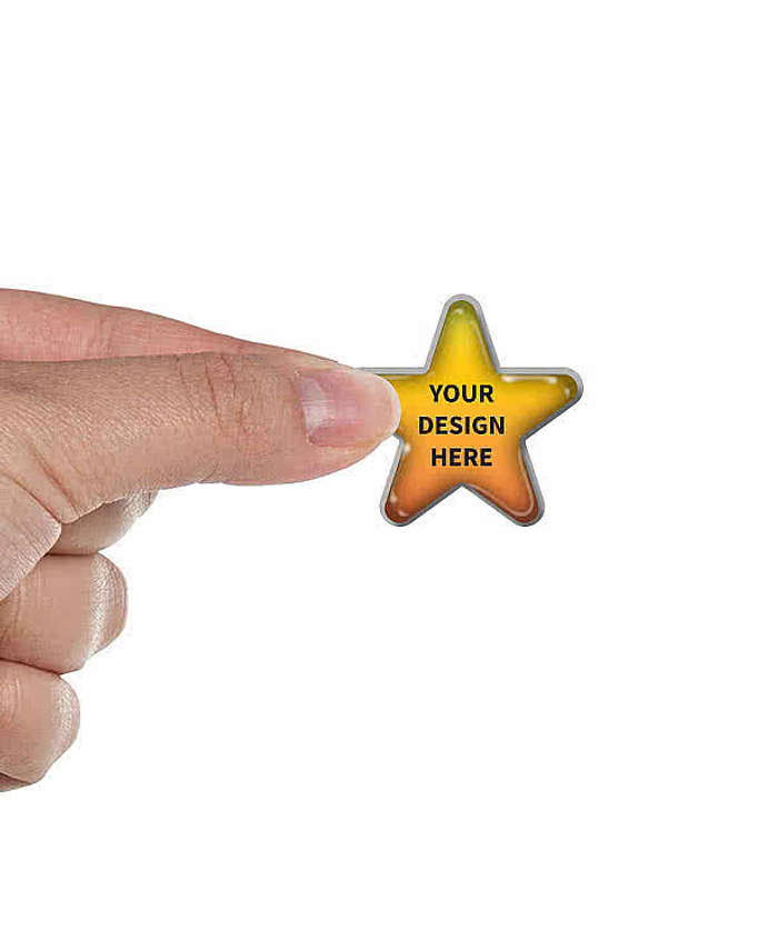 Full Color 1.5" Die Cut Lapel Pin - Silver Backing