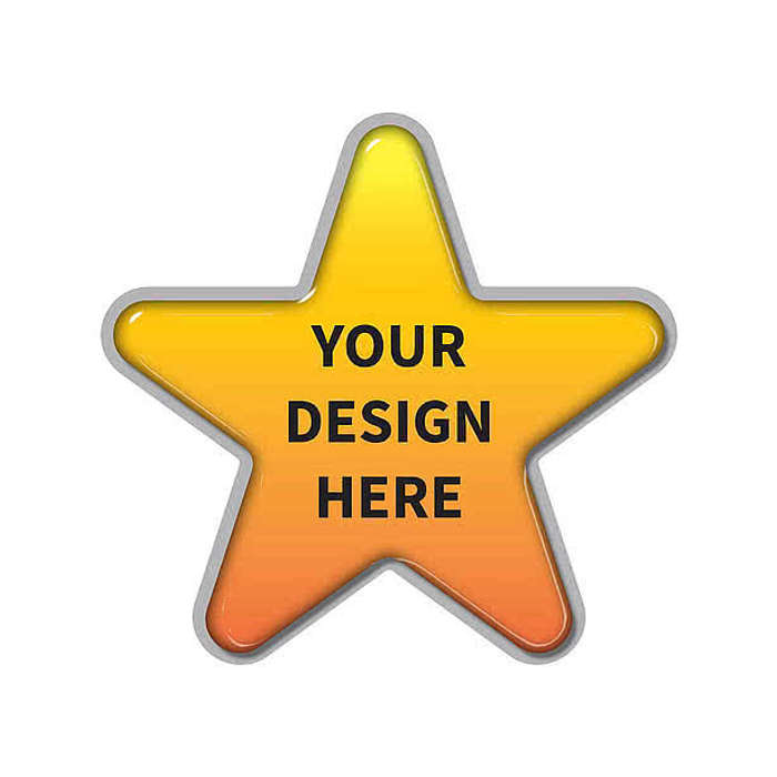Full Color 1.5" Die Cut Lapel Pin - Silver Backing