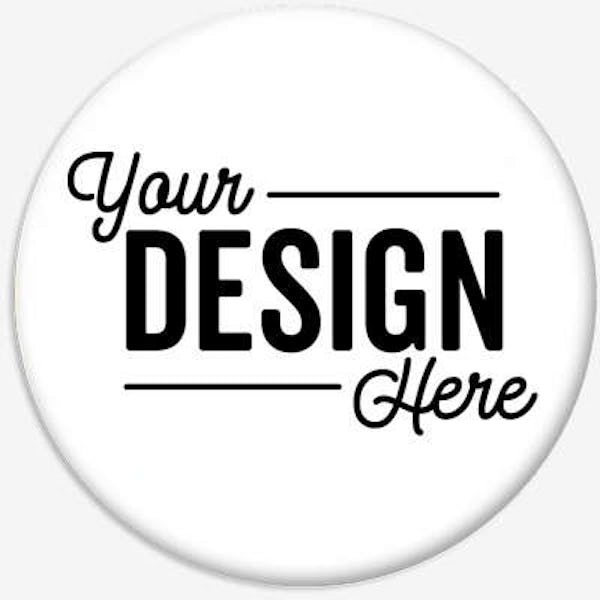 Full Color Lapel Pin Back Button - Silver