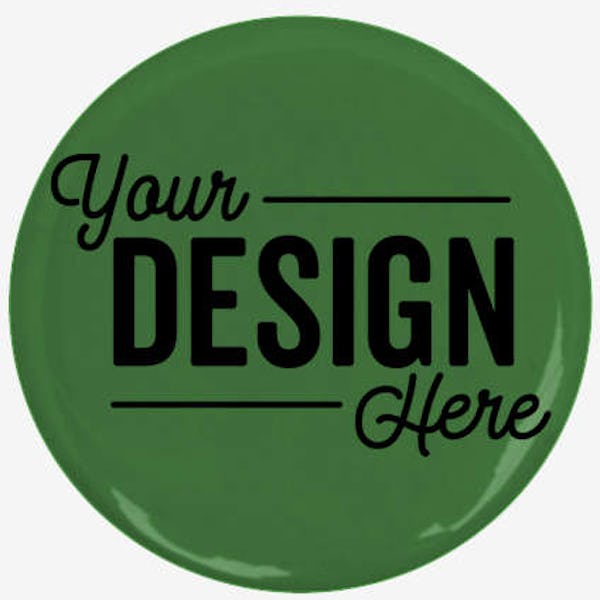 3" Round Button - Kelly Green