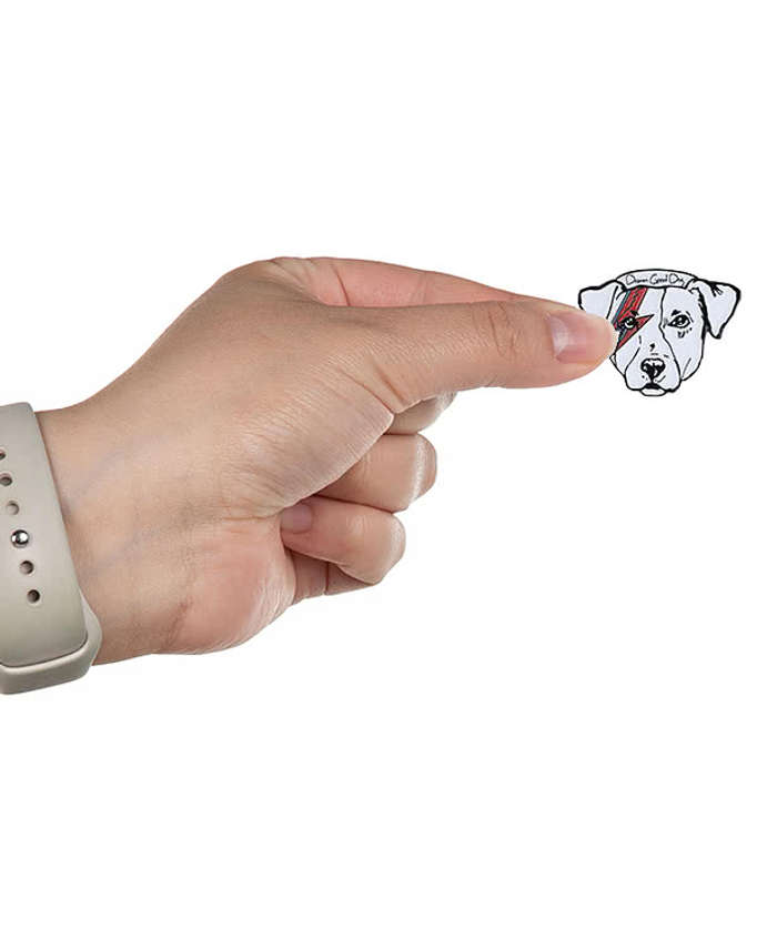 Full Color 1.5" Die Cut Enamel Lapel Pin - Silver