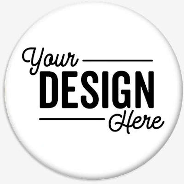 Full Color 2.25" Pin Back Button - Silver