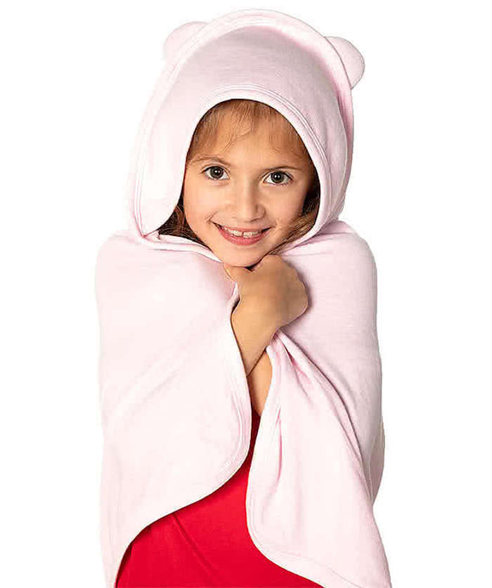 Rabbit Skins Toddler 50/50 Hooded Towel With Ears - Ballerina
