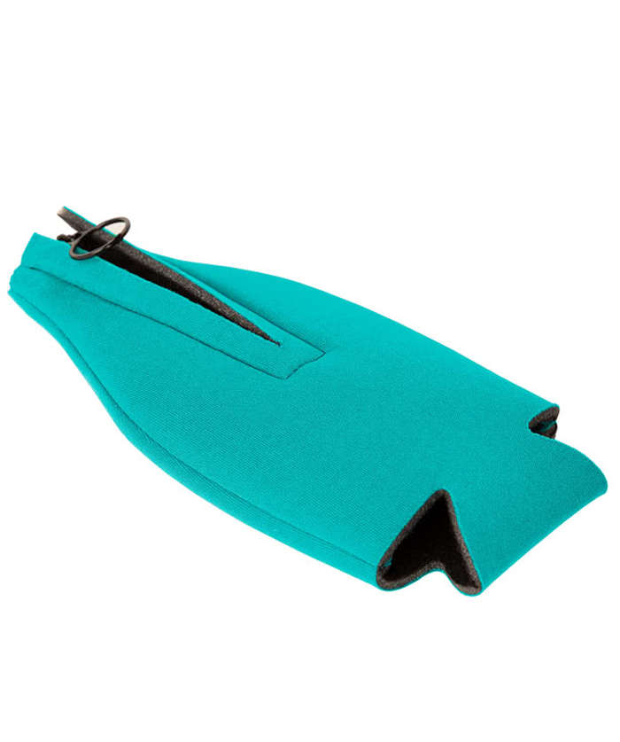 Foldable Foam Zipper Bottle Cooler - Neon Pink