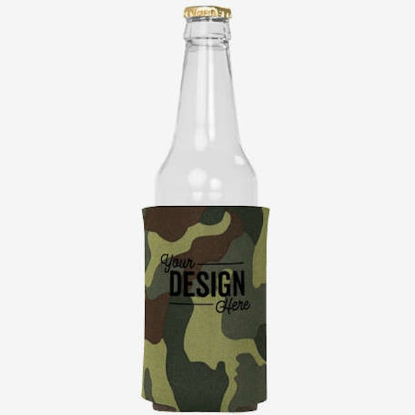 Foldable Bottle Cooler - Green Camo
