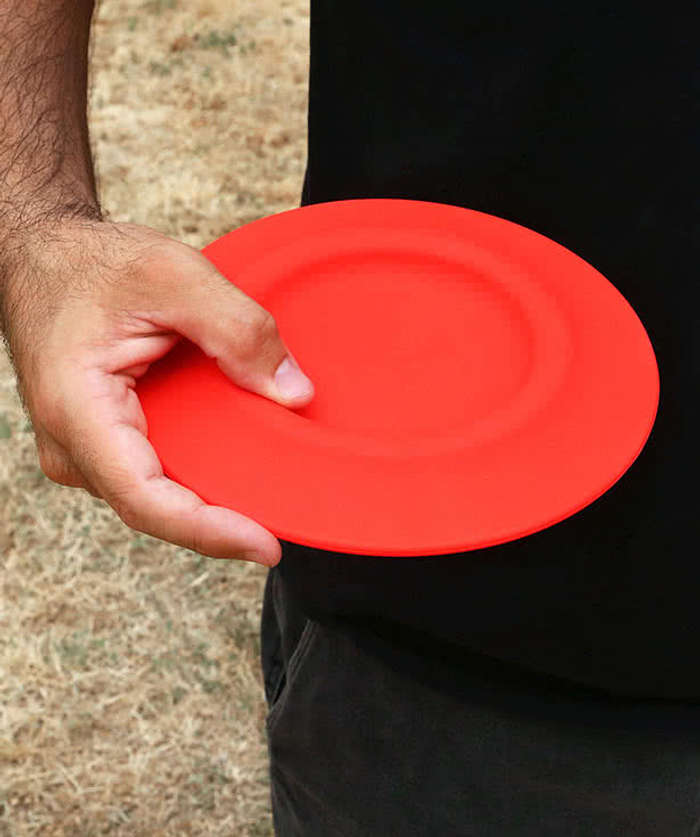 2-in-1 Silicone Pet Flyer and Drinking Bowl - Blue