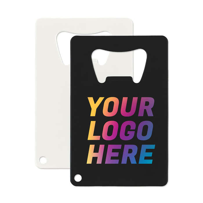 Full Color Credit Card Shaped Bottle Opener - White