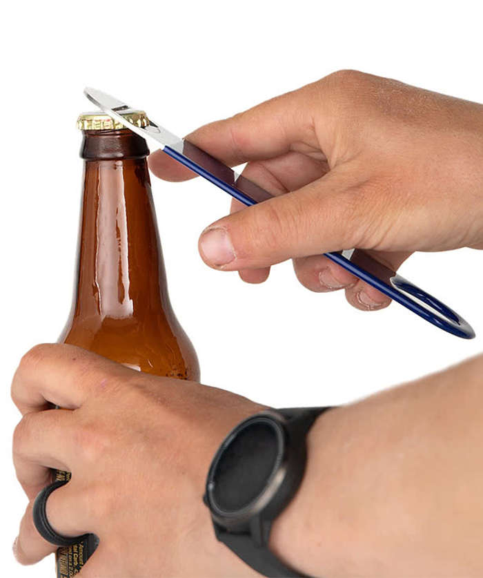 Double Sided Metal Bottle Opener - White 3 Double Sided Metal Bottle Opener - White