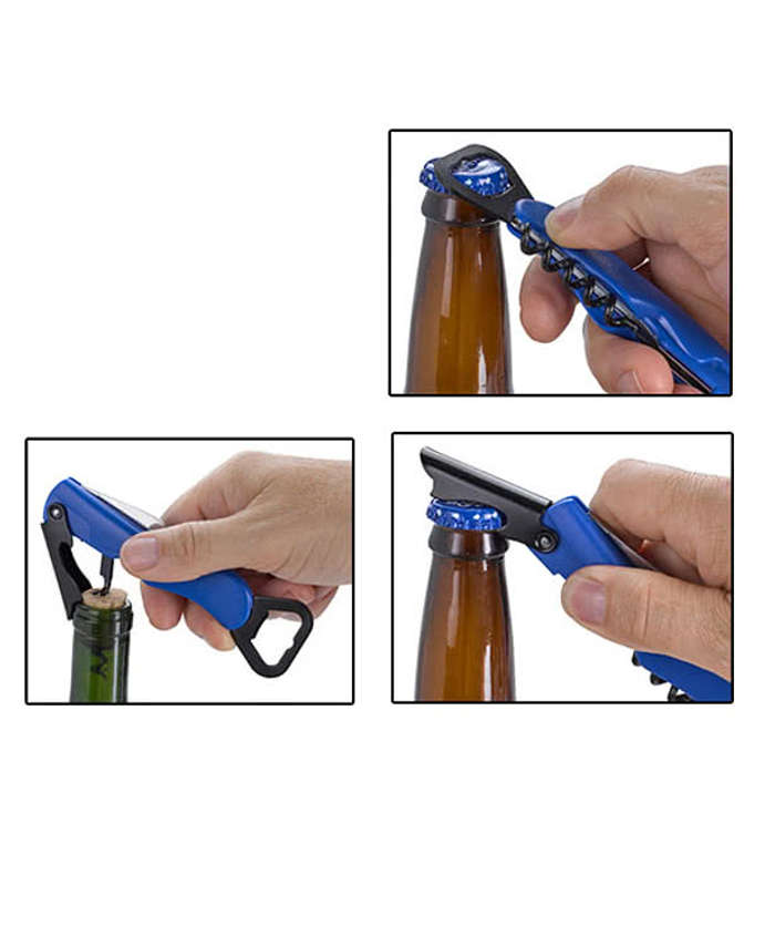 4-in-1 Waiter's Pocket Knife - Blue 4 4-in-1 Waiter's Pocket Knife - Blue