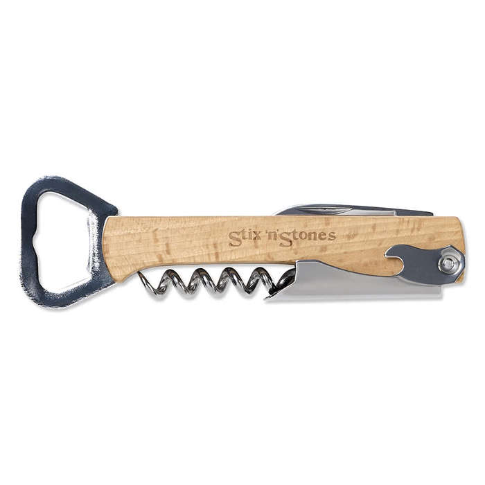 4-in-1 Wine & Bottle Opener - Wood