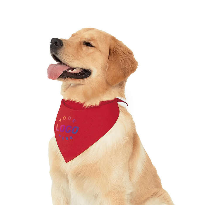 Doggie Skins USA-Made 100% Cotton Pet Bandana (Corner Design) - White