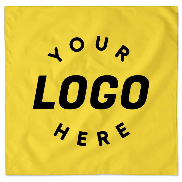 Augusta 100% Cotton Solid Bandana (Centered Design) - Columbia Blue