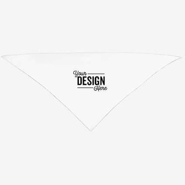Small Triangle Recycled Pet Bandana - White