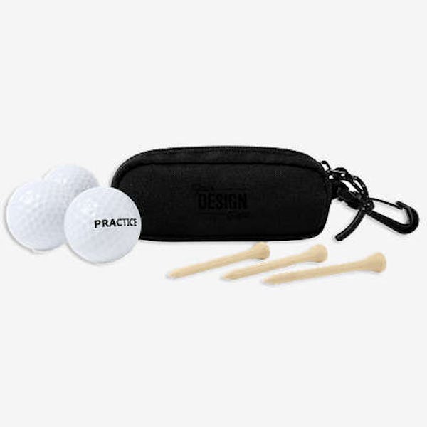 Golf Links Recycled Ball & Tee Caddy Kit - Black